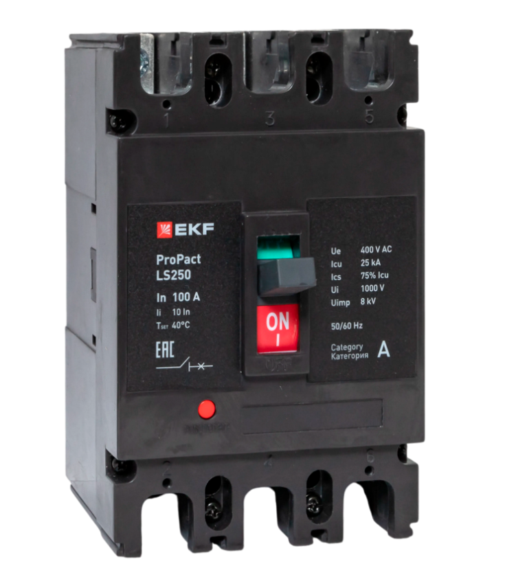 Выключатель LS250 25кА 3P 100А ProPact EKF фото 1