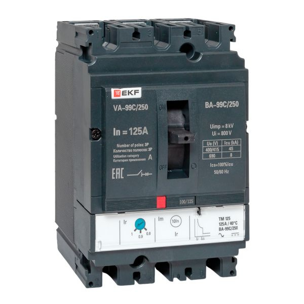 Выключатель ВА-99C (Compact NS) 250/125А 3P 45кА EKF фото 1