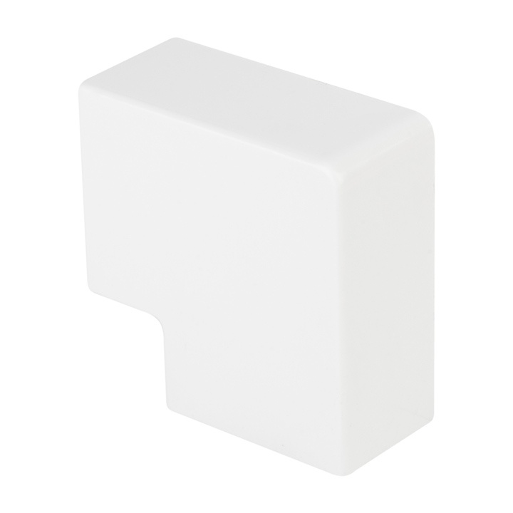 Поворот 90 гр EKF-Plast 25x16 (4 шт) белый фото 1