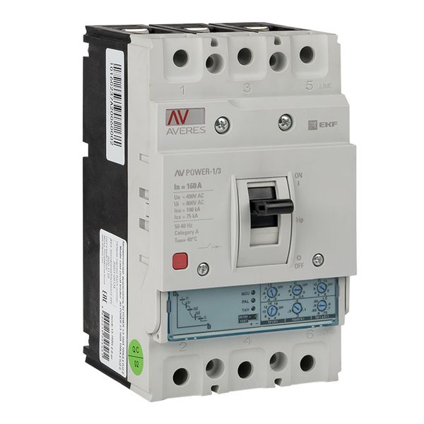 Выключатель AV POWER-1/3 160А 50kA ETU2.0 фото 1