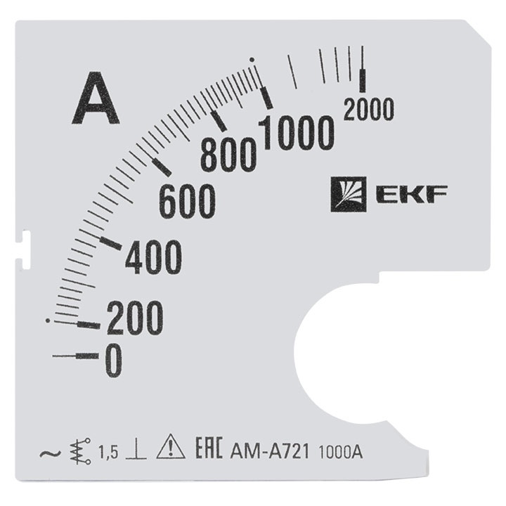 Шкала сменная для A721 1000/5А-1,5 EKF PROxima фото 1