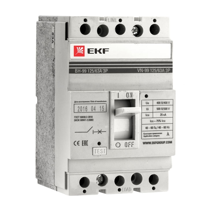 Выключатель нагрузки ВН-99 250/250А 3P EKF фото 2