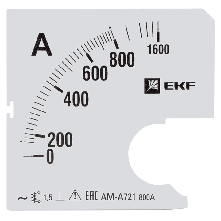 Шкала сменная для A721 800/5А-1,5 EKF фото 1
