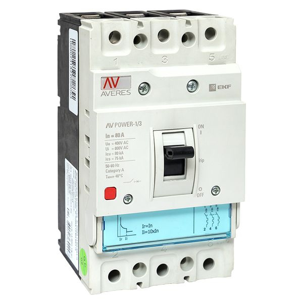 Выключатель AV POWER-1/3 80А 80кА TR фото 1
