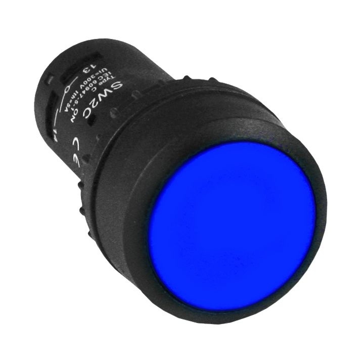 Кнопка возвратная синяя SW2C-11 фото 1