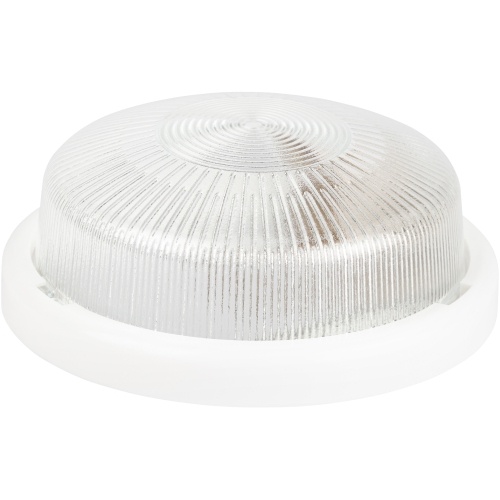 Светильник НБО 05-100-001 с ободком Рондо пластик/стекло IP44 E27 max 100Вт круг белый ЭРА  фото 1