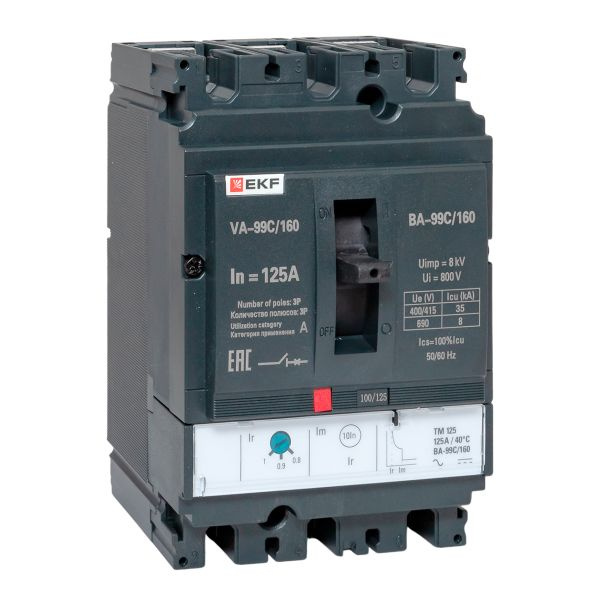 Выключатель ВА-99C (Compact NS) 160/125А 3P 36кА EKF фото 1