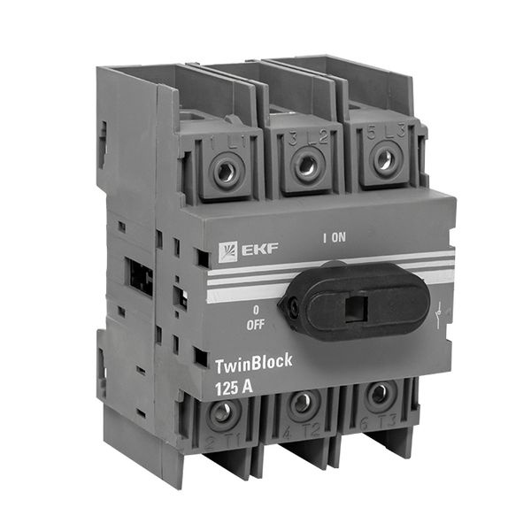 Рубильник 125A 3P c рукояткой управления для прямой установки TwinBlock EKF фото 1