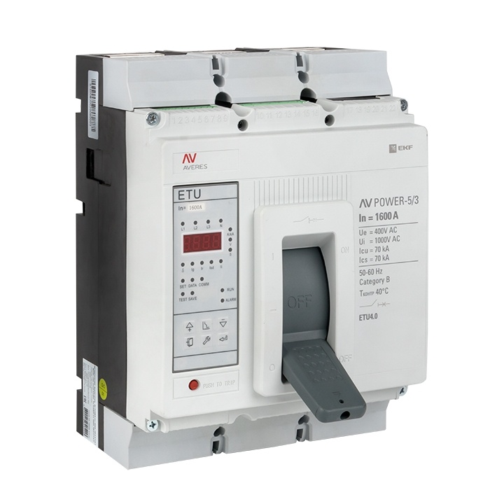 Выключатель AV POWER-5/3 1600А 70kA ETU4.0 фото 1