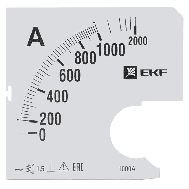 Шкала сменная для A961 1000/5А-1,5 EKF PROxima фото 1