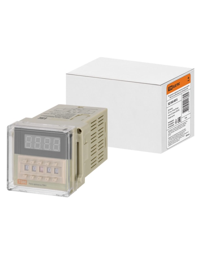 Реле времени РВ41-0,1сек/9990час-5А-220В-8Ц/Щ TDM фото 1