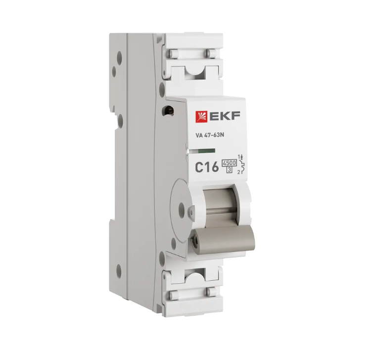 Выключатель ВА 47-63 1P 16А (С) 4,5 kA EKF PROxima фото 1